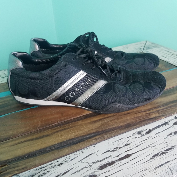 coach black tennis shoes